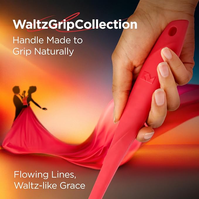 Kitchen Mama WaltzGrip Platinum Silicone Basting Pastry Brush, Red | Set of 2, Heat-Resistant, Dishwasher-Safe, For Cooking, Baking, Grilling, Barbecue