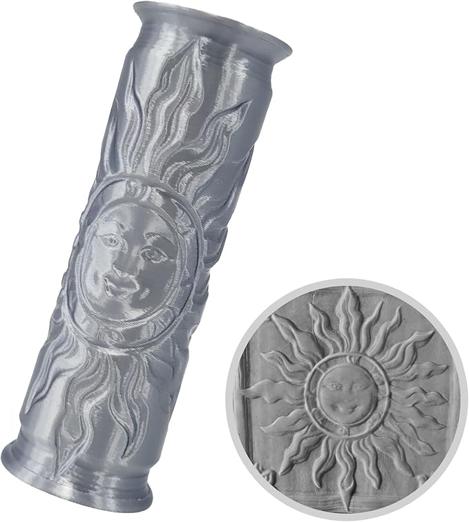 Pottery Clay Sun Texture Roller,Polymer Molding Art Hand Rollers Tools,Embossing Pattern Rolling Pins for DIY Crafts Making,Length about 4.1 Inches,Sun,1 Piece