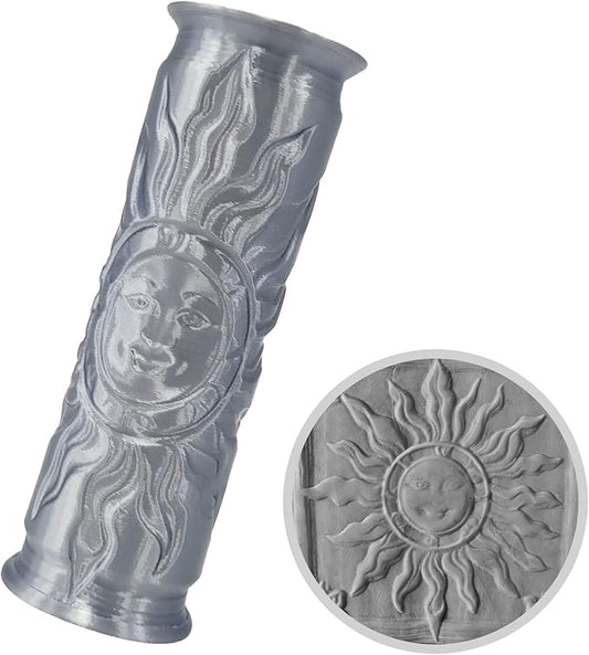 Pottery Clay Sun Texture Roller,Polymer Molding Art Hand Rollers Tools,Embossing Pattern Rolling Pins for DIY Crafts Making,Length about 4.1 Inches,Sun,1 Piece