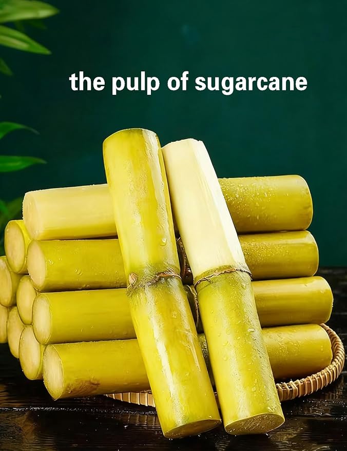 Sugar Cane（360g/12.7oz,1Pack/bag）Packaged Peeled Sugarcane Chunks Convenient and Easy-to-eat Sugar Cane Sticks Yunnan Vacuum-Packed Middle-Section Sugarcane Flesh Saccharum Officinarum Snacks