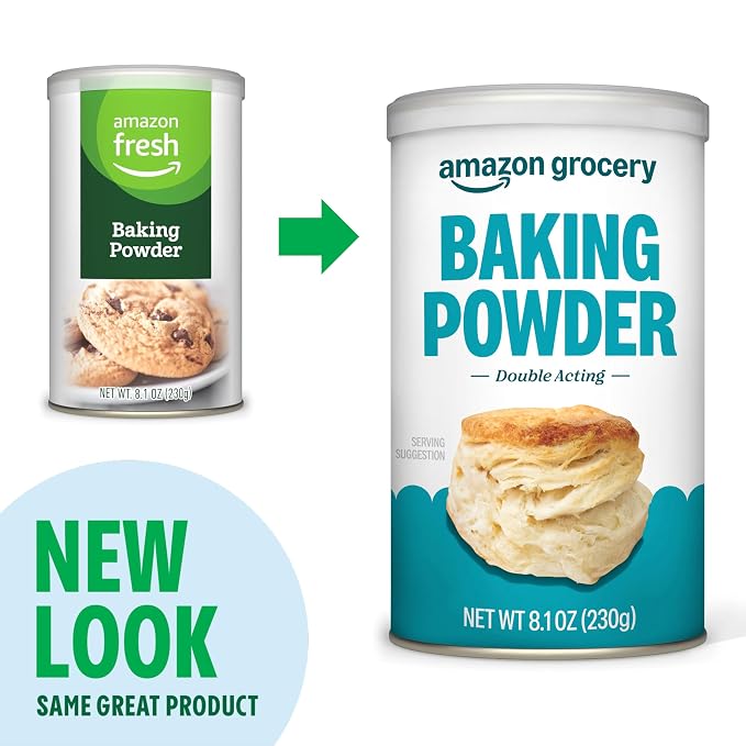 Amazon Grocery, Baking Powder, Double Acting, 8.1 Oz