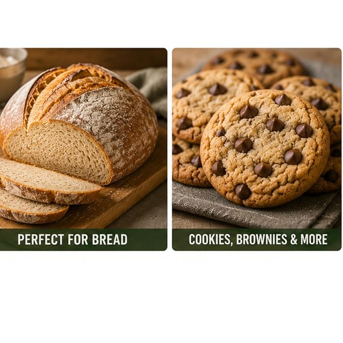 Organic Unbleached All Purpose Flour, 10 lb Bags (2 Count) – USDA Organic Baking Flour, Premium Multipurpose Wheat Flour for Bread, Cookies, Cakes & Pizza Dough
