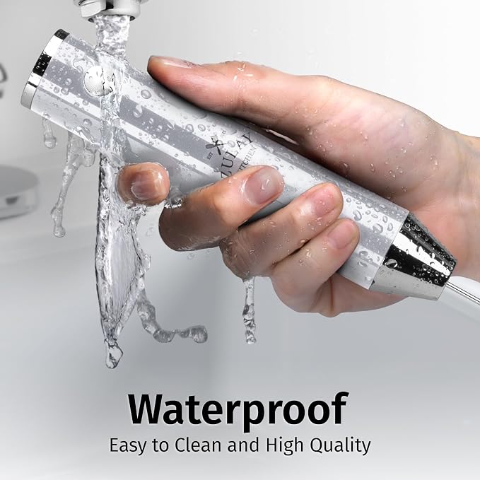 Zulay Kitchen Rechargeable Milk Frother Handheld - Frother Wand, Drink Mixer, Electric Whisk Frother, for Cappuccinos, Matcha & Protein Powder - Lux 4 Whisk 2 Speed Waterproof 2000mAh Silver