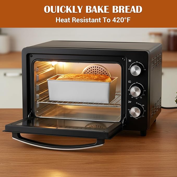2 Pcs Pullman Loaf Pan with Lid, 13x4 Inch 2lb Dough Capacity Non-Stick Bread Baking Pan for Sandwich Bread, Toast, Sourdough and Homemade Baking, Silver