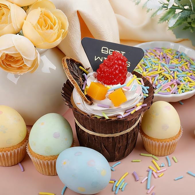 Easter Jimmies Sprinkles, Edible Pastel Sprinkles for Baking Topping, Cupcakes, Cookies, Ice Cream & Cake Decorating, Spring Baby Shower Birthday Party Supplies