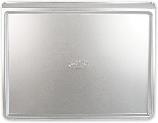 USA Pan Bakeware Traditional Aluminized Steel Uncoated Cookie Sheet Baking Sheet Pan, Large, Made without nonstick coating