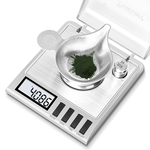 Fuzion Milligram Scale, 50g/0.001g Digital Milligram Scale with Calibration Weights, Jewelry and Gem Scale, Mg Scale for Powder, Reloading, Includes Scoop, Powder Pan and Tweezers