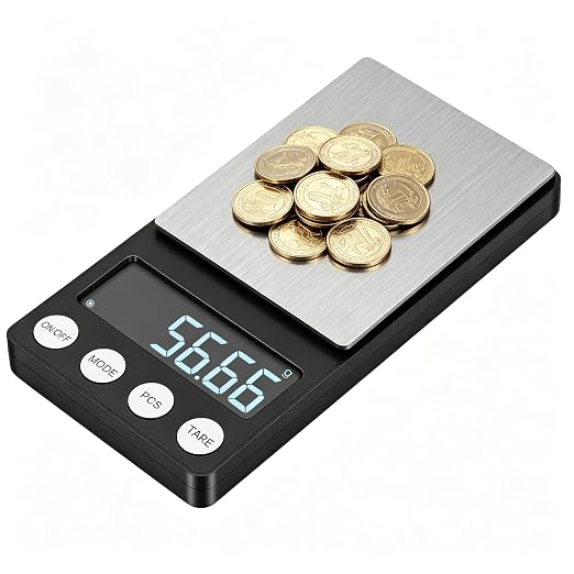 Pocket Digital Gram Scale, 0.01g High Accuracy 500g Mini Jewelry Scale, Portable Coin Counter Scale with g/oz/ct/gn/tl/ozt/DWT, Ideal for Gold, Coin, Jewelry, Coffee Bean & Kitchen Weighing