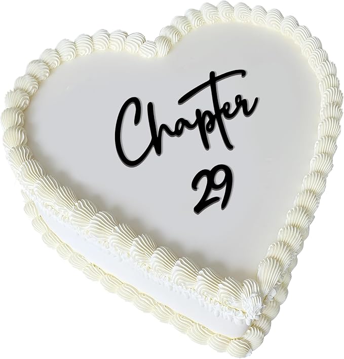 Chapter 29 Cake Topper – Acrylic 29th Birthday Cake Decoration for men & women, Happy 29 Cake Topper for Party, Modern Coming of Age Birthday Decor (29)