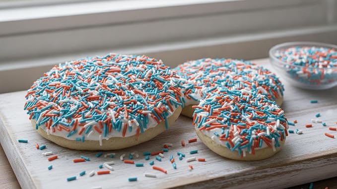 NCS Miami Game Day Teal, Orange & White Jimmies Edible Sprinkles – Cupcake, Cake & Cookie Decorations, 7 oz
