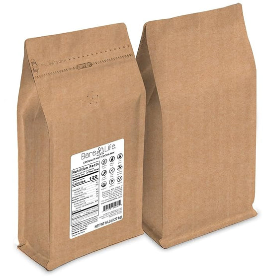 Bare Life Organic Coconut Hot Cocoa Mix, 5 lb Bulk Bag, Dairy-Free, Gluten-Free, Vegan & Kosher Pareve Hot Chocolate Powder