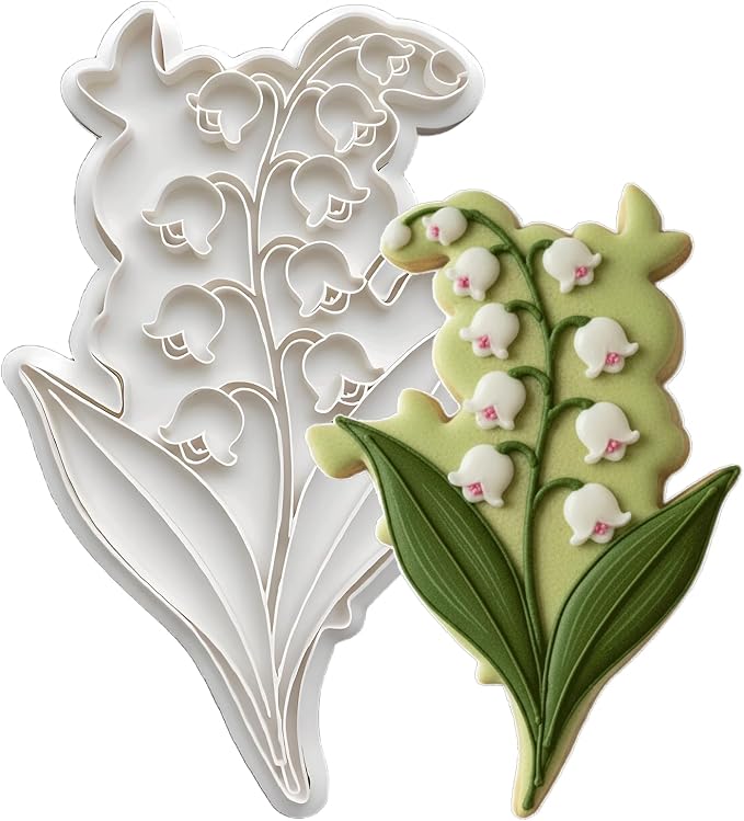 Mother Cookie Cutter Birth Month May Baking Fondant Molds with Plunger Stamps Cake Decor PLA Cutter Molds Gifts for Kids Party 6 inch Kitchen Supplies