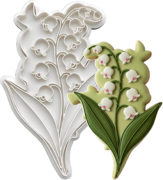 Mother Cookie Cutter Birth Month May Baking Fondant Molds with Plunger Stamps Cake Decor PLA Cutter Molds Gifts for Kids Party 6 inch Kitchen Supplies