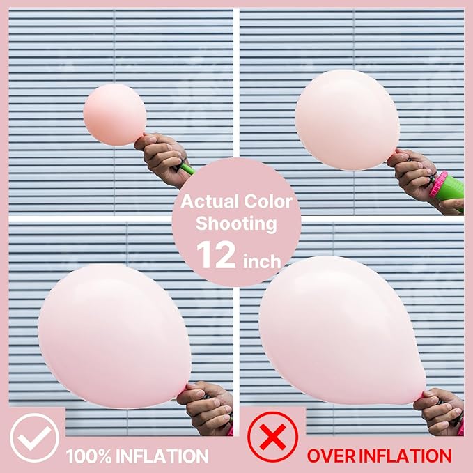 PartyWoo Pale Pink Balloons 127pcs Different Sizes of 36 18 12 10 5 Inch Light Pastel Baby Pink Balloon Arch Kit for Birthday Engagement Bachelorette Baby Shower Easter Party Decorations Pink-Q01