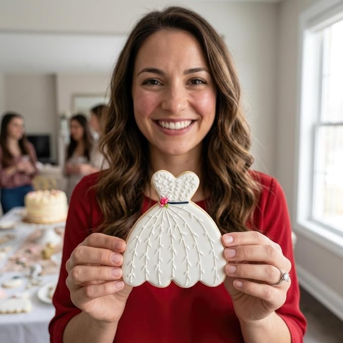 Ann Clark Wedding/Princess Dress Cookie Cutter Large, 4” Made in USA