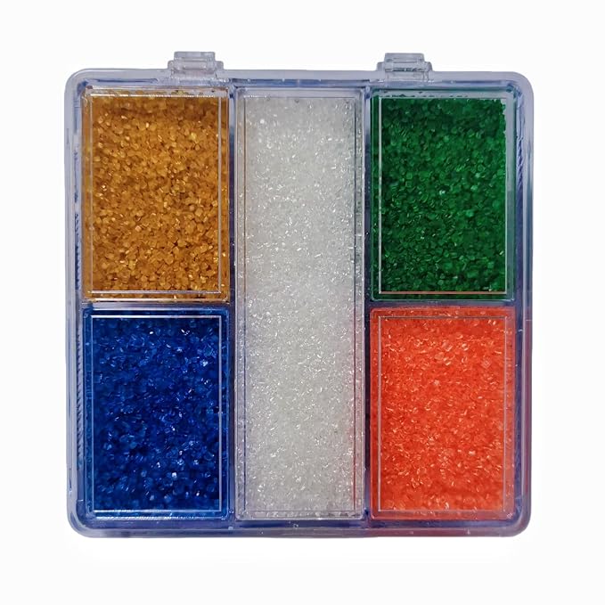 HeDeon&Rles White Gold Blue Green Orange Sanding Sugar Crystals Sparkling Sugar Crystals for Baking Icing Cookie Pancake Cake Toppers Halloween Christmas New Year Supplies