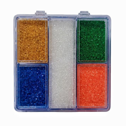 HeDeon&Rles White Gold Blue Green Orange Sanding Sugar Crystals Sparkling Sugar Crystals for Baking Icing Cookie Pancake Cake Toppers Halloween Christmas New Year Supplies