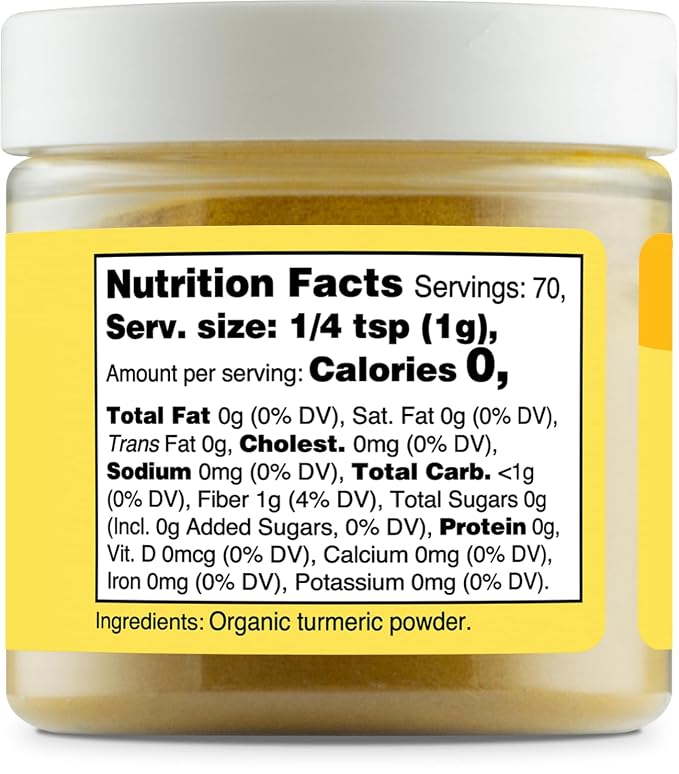 Nutricost Yellow Plant Based Food Coloring From Organic Turmeric Powder (70 Servings) - Nutricolor Color Alternative For Food & Beverages
