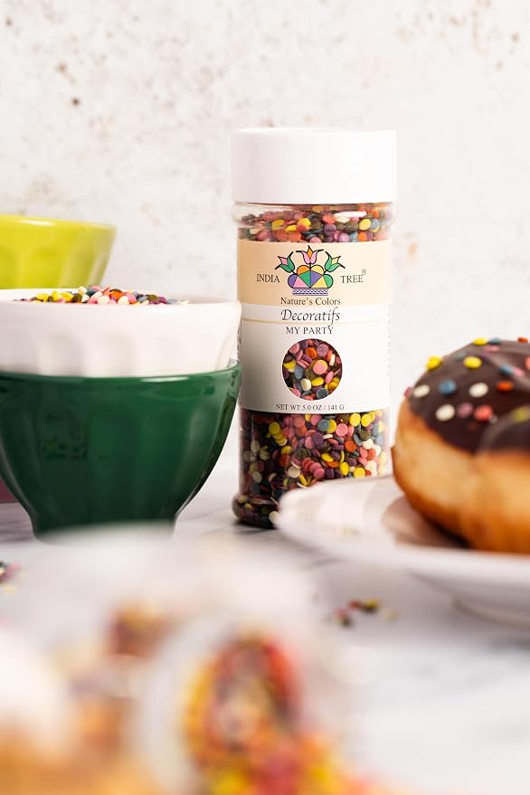 India Tree Nature’s Colors My Party Sprinkles, 2.3 oz Jar