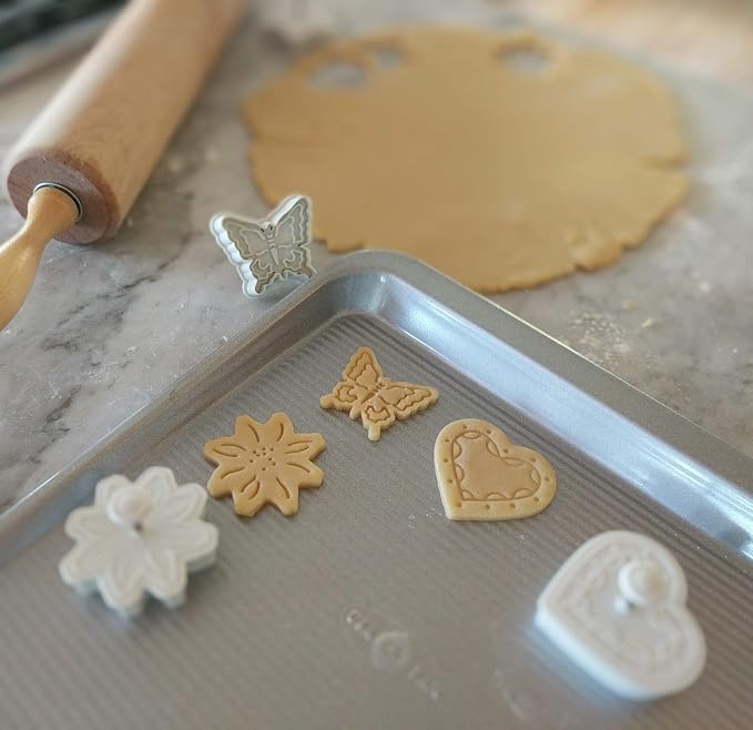 Ateco Fondant and Dough Plunger Cutter and Embosser, 2-Inch, Flower