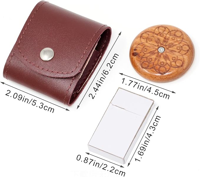 yueton 1 Pack Wooden Bread Lame Cutter Dough Scoring Tool Bread Making Baking Accessories with 5 Blades, PU Leather Bag