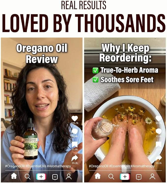 100% Pure Oregano Oil - 4 Fl Oz Oregano Essential Oil for Hair, Skin, Diffuser, Aromatherapy & DIY Soap Making Scent