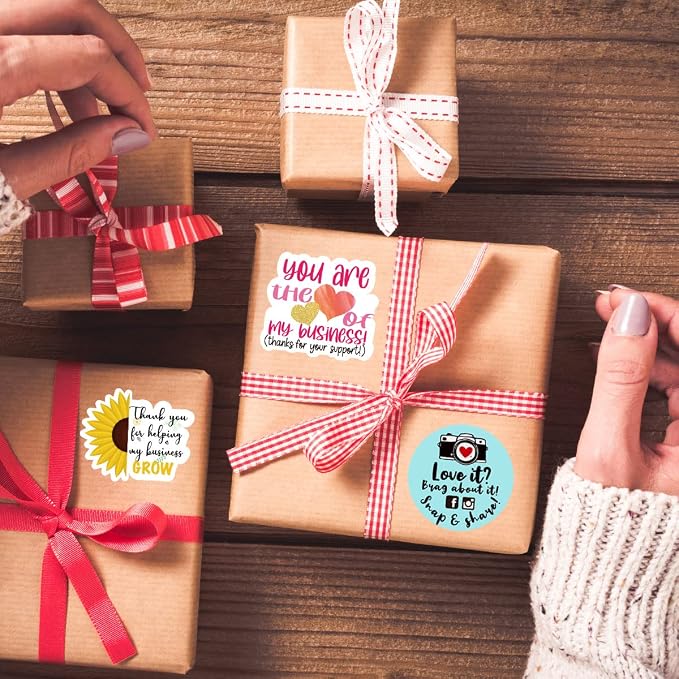 You are The Love of My Business Stickers,Thank You Sticker for Small Business Mail Envelopes Shipping Package Packing 500 Labels Per Roll