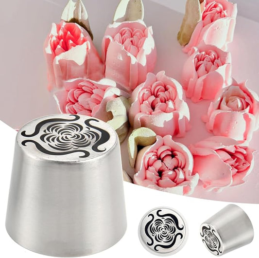 Extra Large Russian Piping Tips for Marshmallows Stainless Steel Flower Frosting Nozzles many styles Cake Decorating Baking tool for Buttercream, Cupcakes Cookies(SL70)