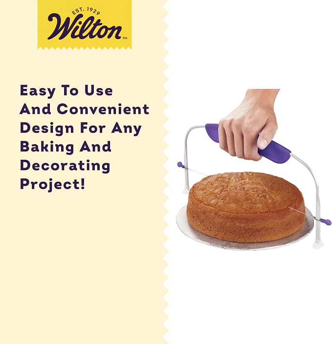 Wilton Adjustable Cake Leveler - For Leveling and Torting - Quality Cake-Decorating Tool - Dishwasher Safe & Easy to Use - 12 x 6.25 Inch