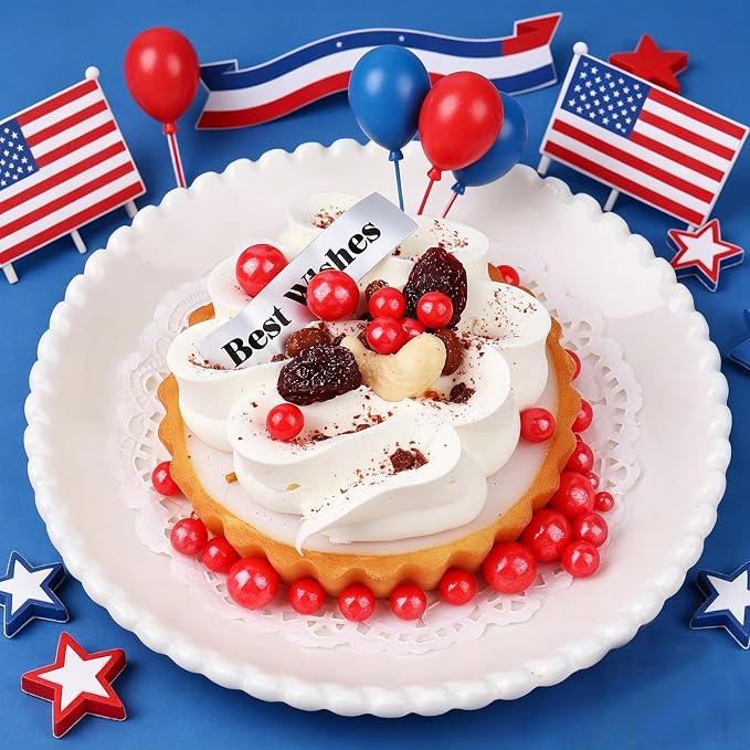 Patriotic Red White and Blue Sprinkles, 11.3oz/320g Edible Pearls Sprinkles, 4th of July Sprinkles for Baking Cakes Cupcakes Cookies