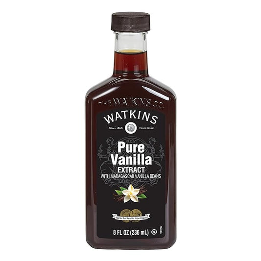 Watkins Pure Vanilla Extract, Non-GMO, Kosher, 8 oz Bottle, 1-Pack