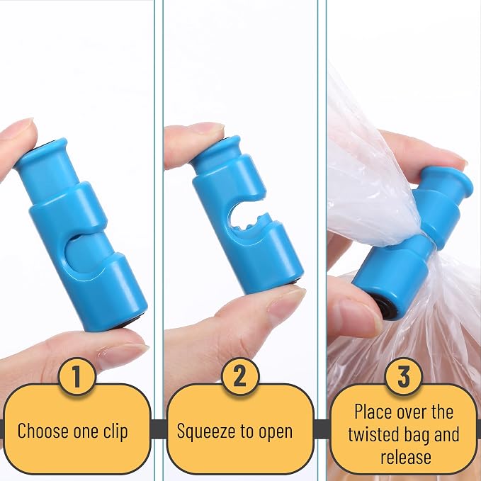 Mr. Pen- Squeeze and Lock Bread Bag Clips, 2.4 Inch, 8 Pack | Multicolor Squeeze Lock Clips, Reusable Bag Closures for Bread, Snacks, Coffee, Food Storage, Fits Thick and Thin Bags