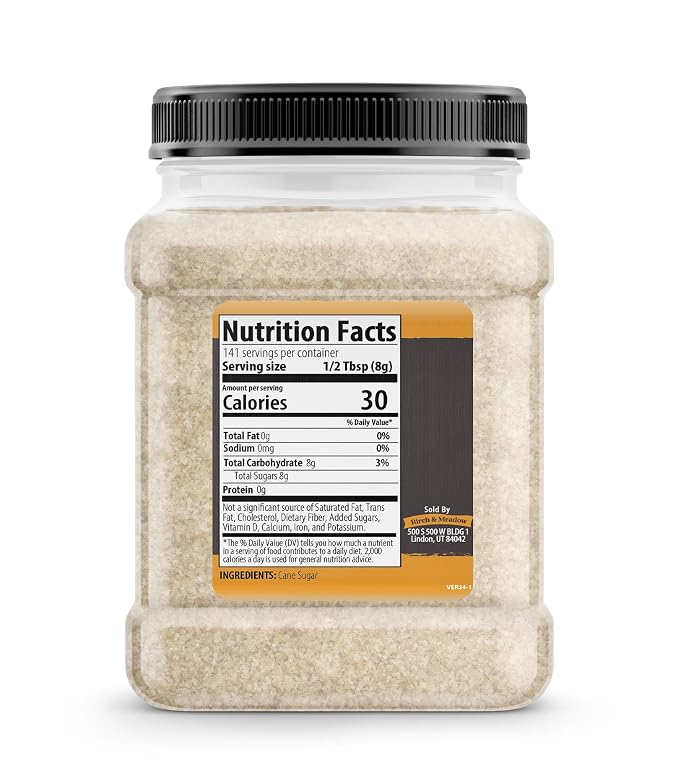 Birch & Meadow Cane Sugar, 2.5 lb, Sweetener, Baking & More