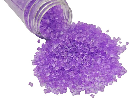 Edible Decorative 5 Ounce Coarse Crunchy Large-grained Purple Sanding Sugar Sprinkles for Baking, Sparkling Crystals for Cakes, Cookies, Cupcakes, Ice Cream Topping and Rimming Sugar
