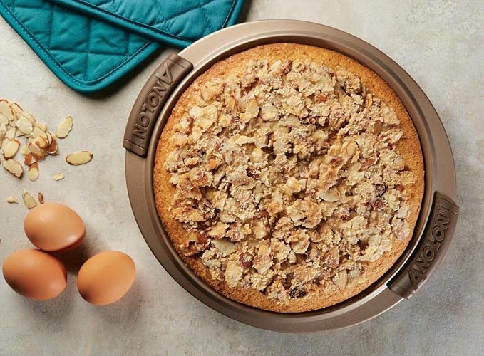 Anolon Bronze Nonstick Baking Pan / Nonstick Cake Pan, Round - 9 Inch, Brown