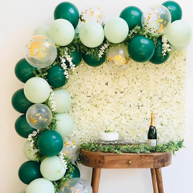 Voircoloria Dark Green Balloons, 66pack 12inch Green Latex Party Balloons for Birthday, Graduation, St. Patrick's Day, Christmas, Baby Shower, Dinosaur Party, Anniversary Party Decorations