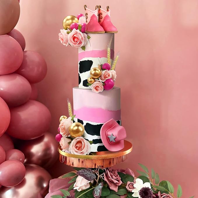 22PCS Cowgirl Cake Decorations Cowgirl Hat and Boot Cake Toppers Western Cowgirl Birthday Baby Shower for Western Theme Party Favors Supplies