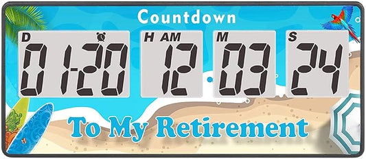 Yooreal Digital 9999 Days Countdown Days Timer Clock,Retirement Countdown Timer,Magnet Design,Loud Alarm,Tracks Wedding Vacation Working Cooking Baby Birth (Blue)