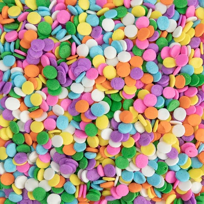 Cake Mate Easter Pastel Confetti Sprinkles – Colorful Pink, Yellow, Green, Blue, & Purple Confetti Sprinkles for Cakes, Cupcakes, Cookies, and More – Easy Pour Lid, 18oz