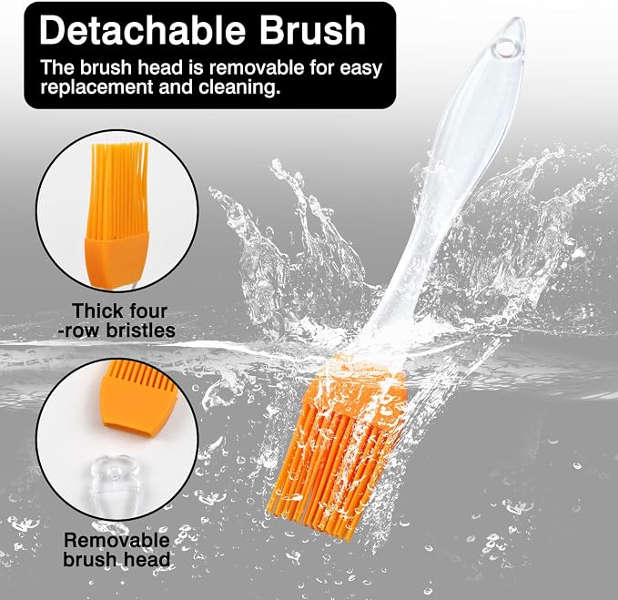 Silicone Pastry & Basting Brush – Heat-Resistant Cooking Brush for BBQ, Grill, Baking, and Kitchen Use