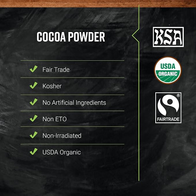 Frontier Co-op Organic, Fair Trade Certified Cocoa Powder, 1 Pound Bulk Bag