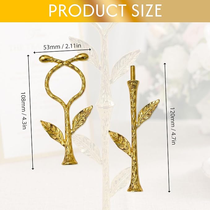 2 Tier Gold Cake Stand Tiered Tray Hardware Kit, Dessert Plate Hardware