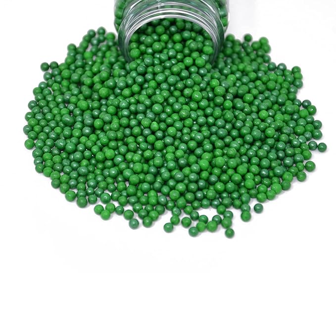 Mystic Sprinkles 4mm Sugar Pearls 4oz Bottles (Gracefully Green 4mm Sugar Pearls 4oz)