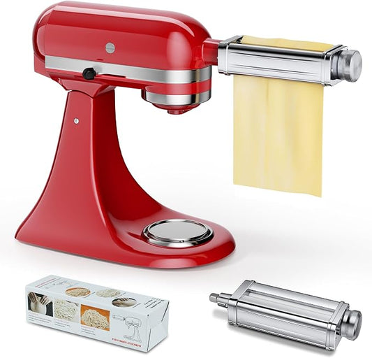 Pasta Maker Attachment for all KitchenAid Stand Mixer, including Pasta Sheet Roller