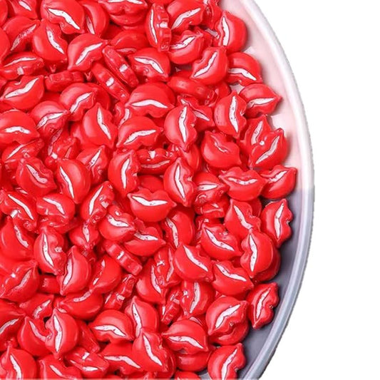 NIPEOR Red Lips Edible Pearl Sprinkles, 4.6oz/130g Cake Decorating,Cupcake Cake Candy Sprinkles for Ice Cream Topper(Red Lips)
