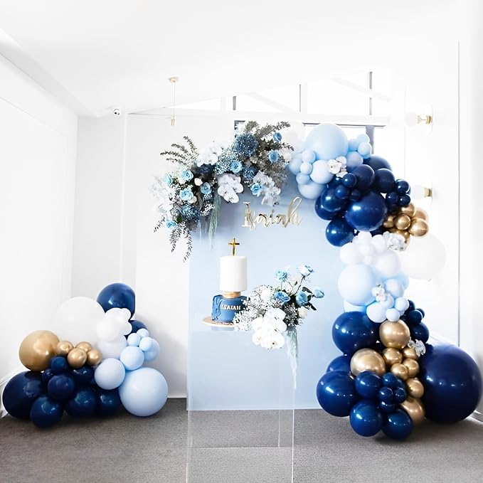 Voircoloria Navy Blue Balloons, 66pack 12inch Dark Blue Latex Party Balloons for Graduation, Wedding, Birthday, Baby Shower, Gender Reveal, Anniversary Party Decorations