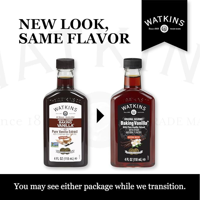 Watkins All Natural Original Gourmet Baking Vanilla Extract, 4 Fl Oz (Pack of 1)