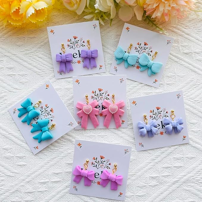 Xaekicr Bow Shape Polymer Clay Cutters for Polymer Clay – Clay Cutters & Clay Molds, Decorative Earring, Tools Set