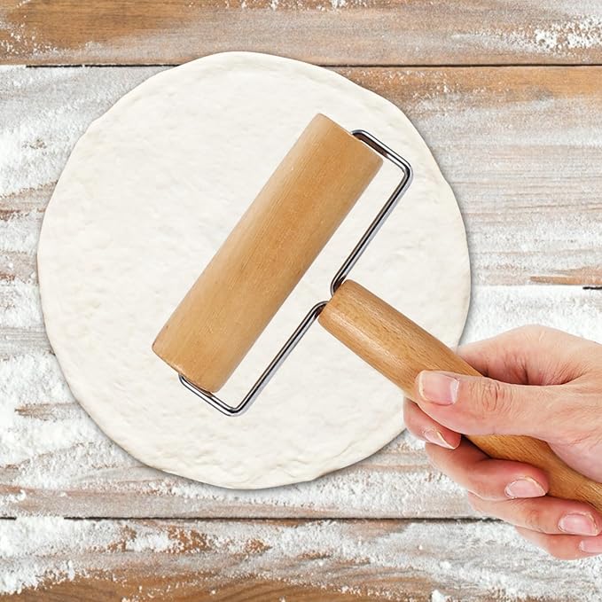 Small Rolling Pin, Pizza Dough Roller, Non Stick Wood Pastry Roller, Kitchen Wooden Rolling Pins for Baking Cooking Cookie Bread Tortilla Dumpling Fondant Clay (Style 1)