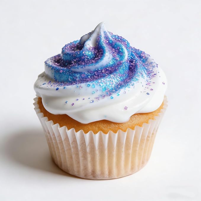 Sentovac Mermaid Pastel Sanding Sugar Crystals for Baking Edible Purple Pink Blue White Crystals Sparkling Sugar Sprinkles Cake Cookie Cupcake Topper Ice Cream Decoration Supplies